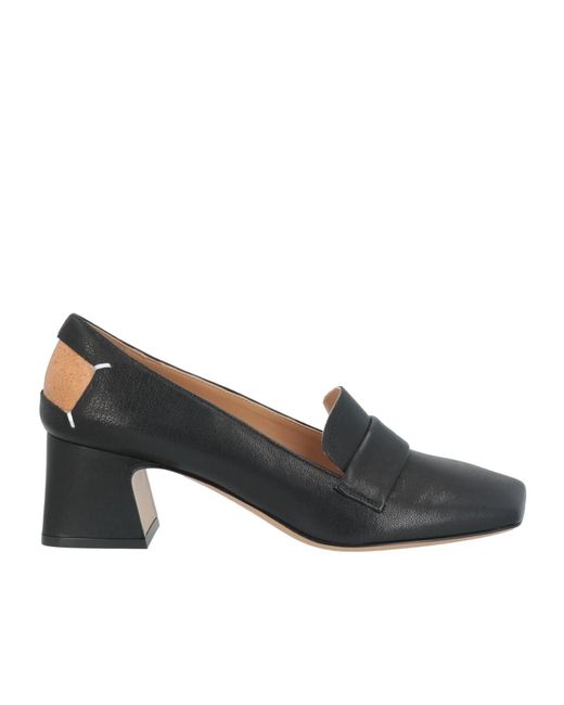 Maison Margiela Blue Square-Toe Genuine Leather Loafers