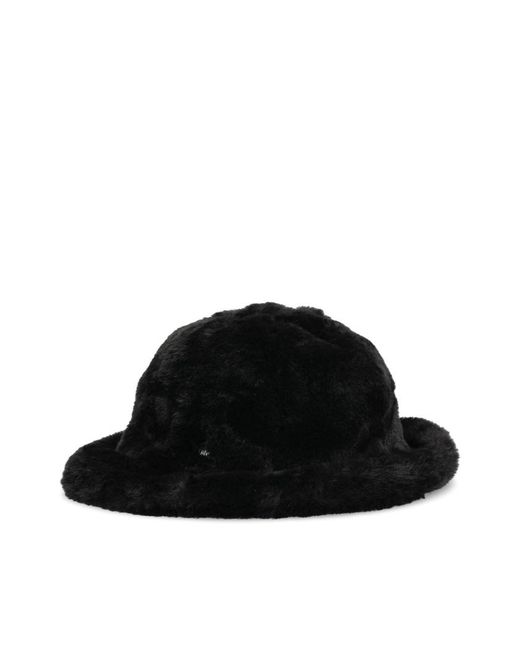 Kangol Black Faux Fur Bucket Hat for men