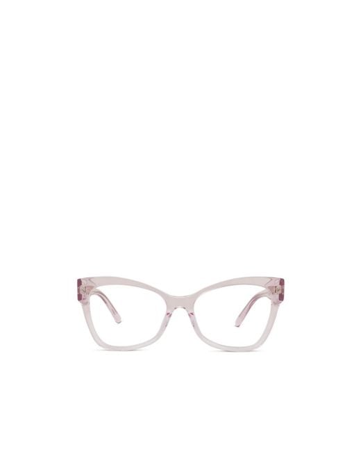 Stella McCartney White Eyewear Cat-Eye Frame Glasses