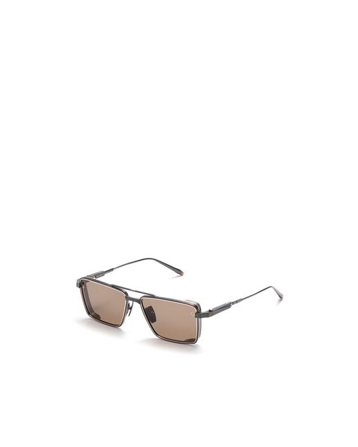Akoni White Geometric Sunglasses for men