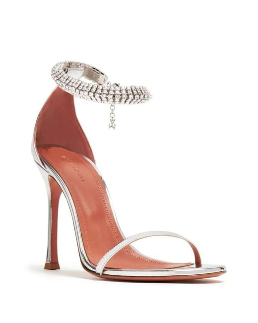 AMINA MUADDI White Iman 105Mm Leather Sandals