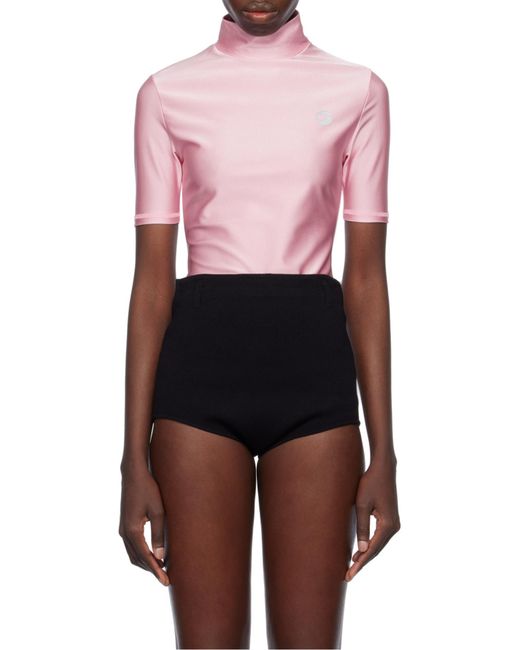 Coperni Pink High Neck Fitted Top