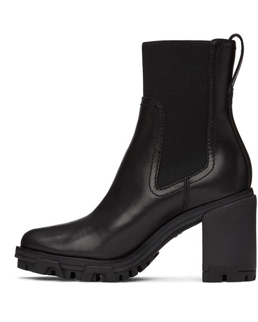 Rag & Bone Black Splice Thick Heel Ankle Boots