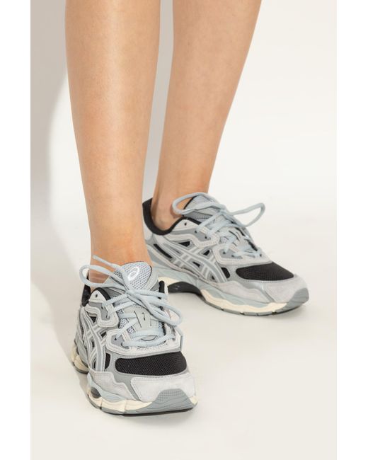 Asics Gray Gel-Nyc Lace-Up Sneakers