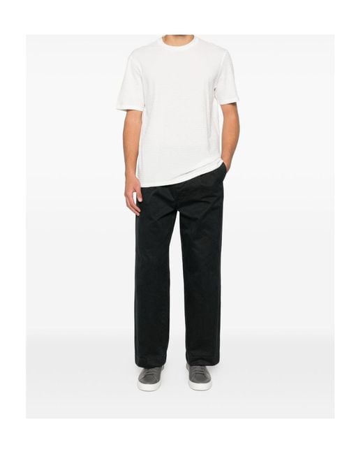 Emporio Armani White Crewneck Short-Sleeved T-Shirt for men