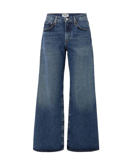 Agolde Blue Wide-Leg Denim Trousers