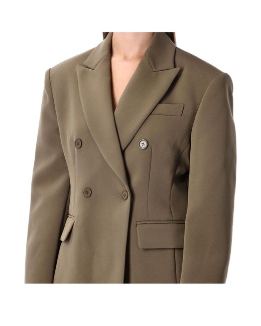 Frankie Shop Green Doyer Cinched Blazer