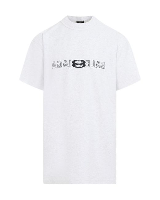 Balenciaga White Inside Out Crewneck T-Shirt for men