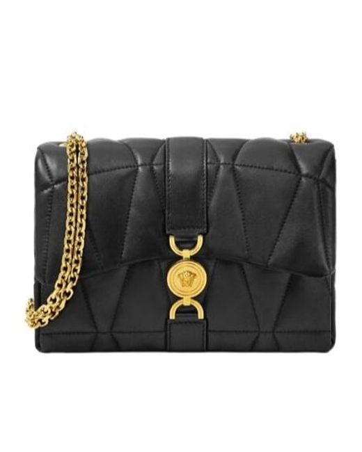 Versace Black Medusa Chain-Linked Shoulder Bag