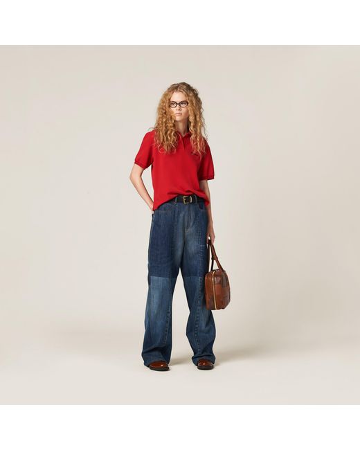 Miu Miu Brown Panelled Zipped Beau Bag