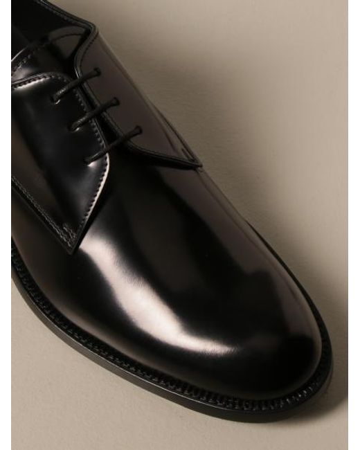 Tod's Black Round-Toe Oxford Lace-Up Shoes for men
