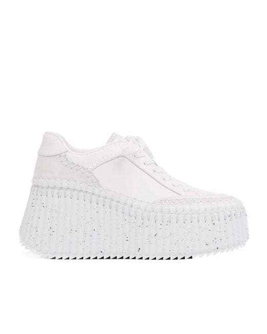 Chloé White Chloé Nama Platform Sneakers