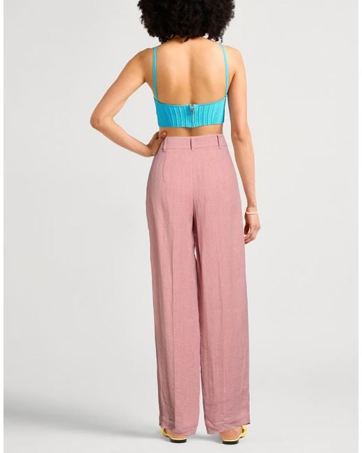 Max Mara Pink Loose Straight-Leg Pants