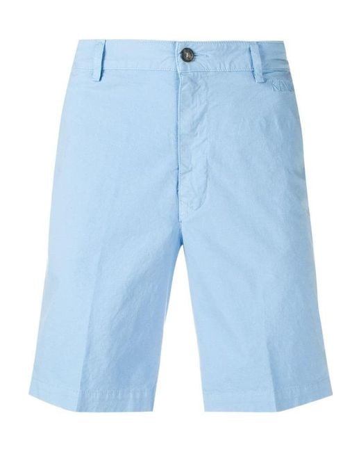 KENZO Blue Slim Straight Shorts for men