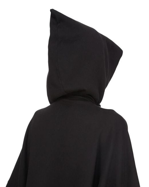 Rick Owens Black Megamountain Hun Hoodie