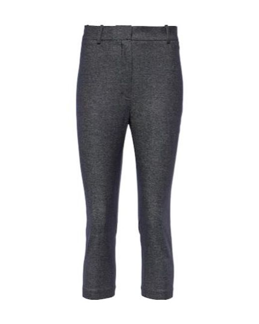 Magda Butrym Gray High-Rise Wool And Cotton Cropped Pants