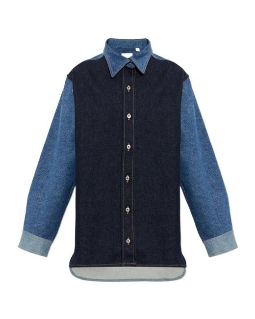 Off-White c/o Virgil Abloh Blue Long-Sleeved Shirt