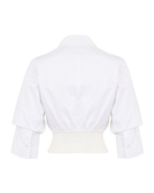 Jonathan Simkhai White Short-Sleeves Shirt