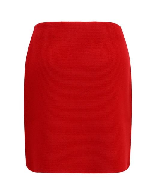 Fabiana Filippi Red Elastic-Waist Mini Skirt