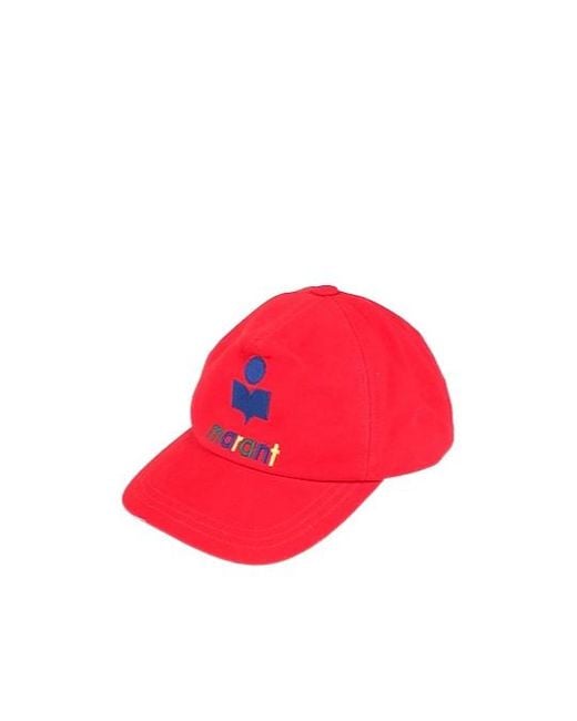Isabel Marant Red Solidcolor Baseball Cap