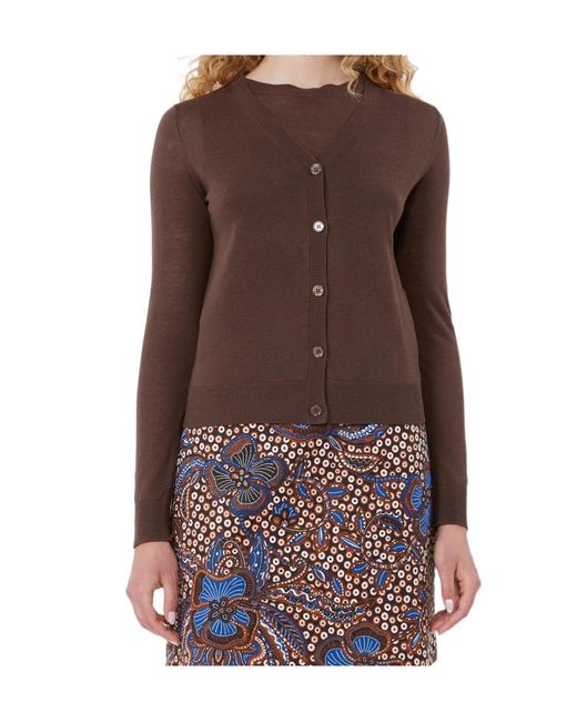 Weekend by Maxmara Brown Adesso V-Neck Cardigan