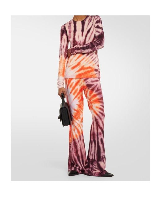 Gabriela Hearst Red Tie-Dye Casual Pants