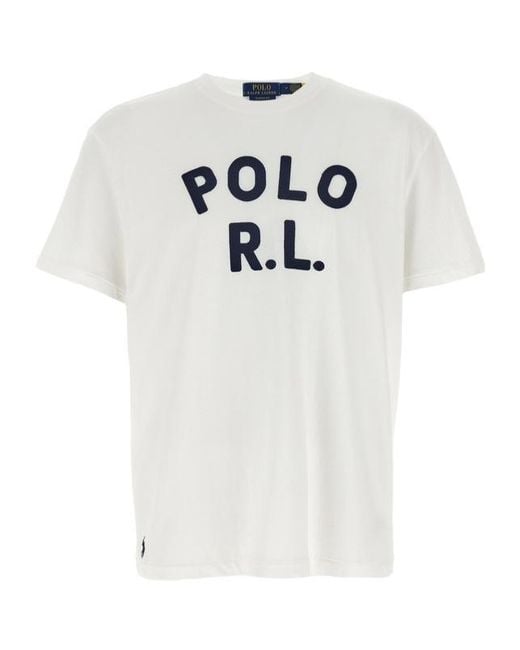 Polo Ralph Lauren White Crew Neck T-Shirt for men