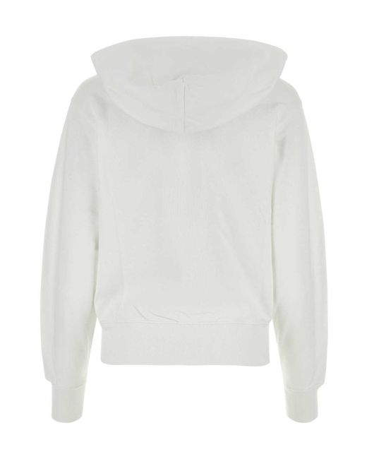 KENZO White Logo Printed Drawstring Hoodie