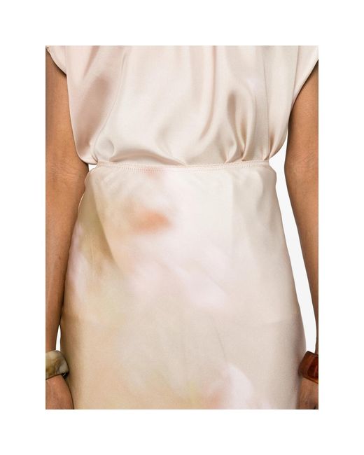 Fabiana Filippi Pink Printed Twill Skirt