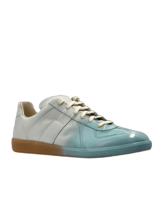 Maison Margiela Green Gradient Low-Top Sneakers