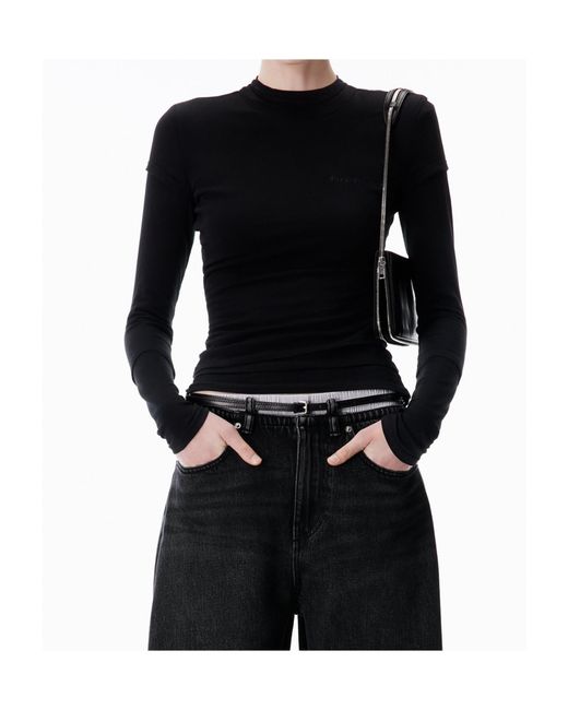 Alexander Wang Black Long-Sleeve T-Shirt
