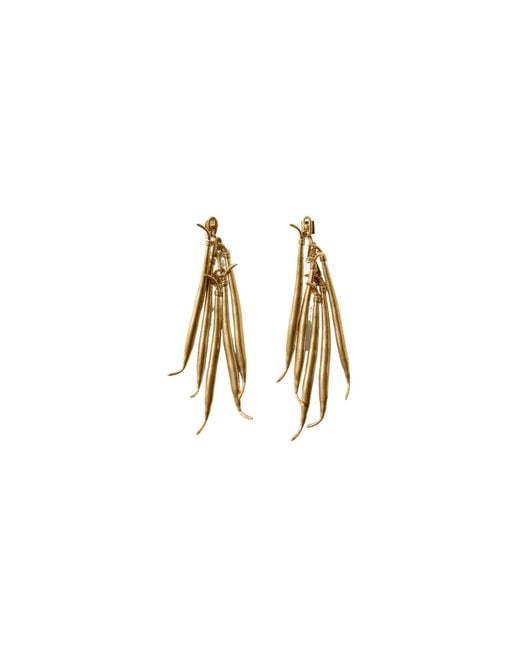 Jacquemus Metallic The Haricots Detailed Drop Earrings