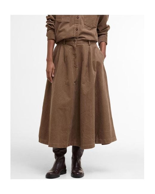 Barbour Brown Yasmin Skirt