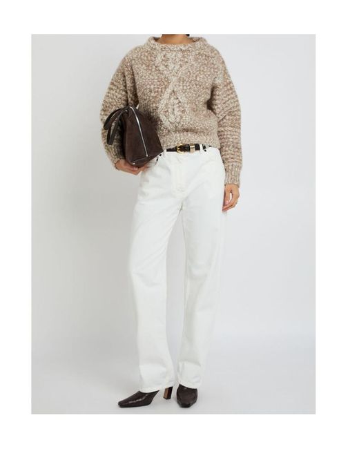 Isabel Marant Natural Dorota Chunky-Knit Alpaca-Blend Jumper