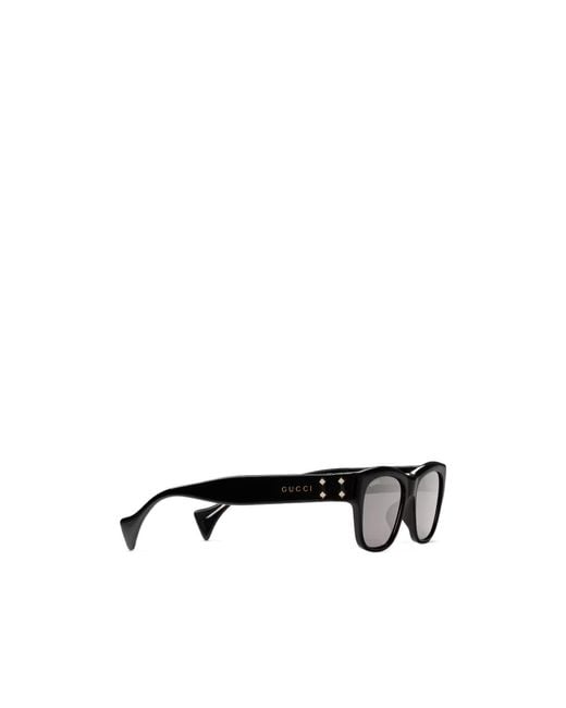 Gucci Metallic Rectangular Frame Sunglasses for men