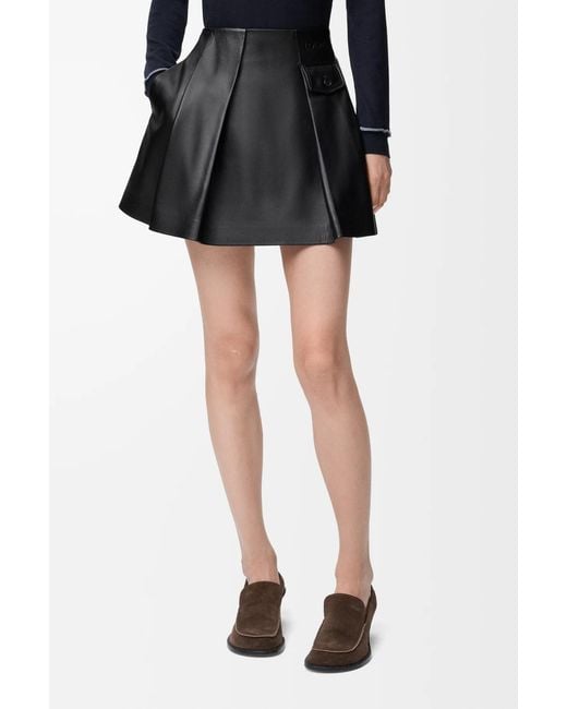 Loewe Black Pleated Mini Skirt