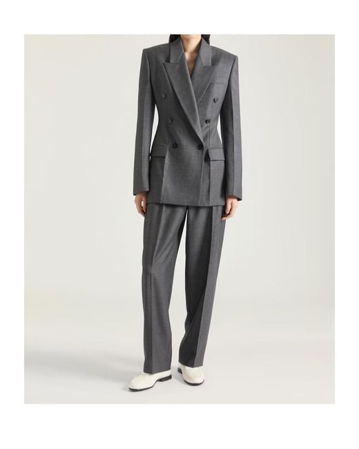 Givenchy Gray Double Pleat Pants