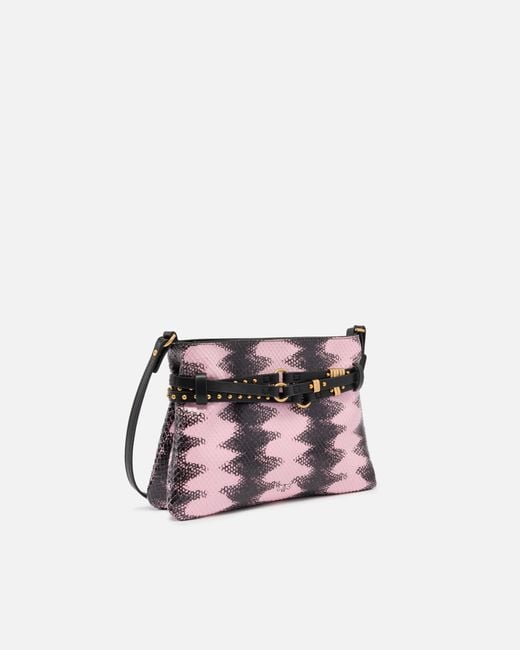 Pinko White Printed Single-Shoulder Bag