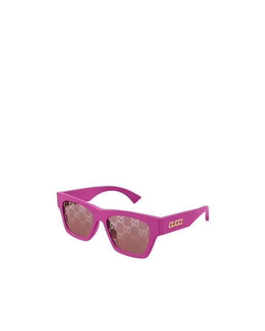 Gucci Pink Eyewear Square Frame Sunglasses