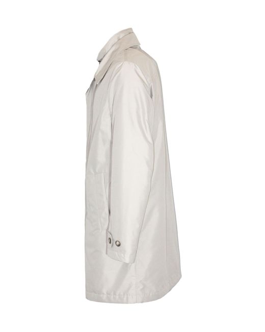 Fay White Waterproof Morning Coat for men