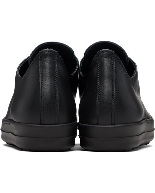 Rick Owens Black Low-Top Casual Sneakers for men