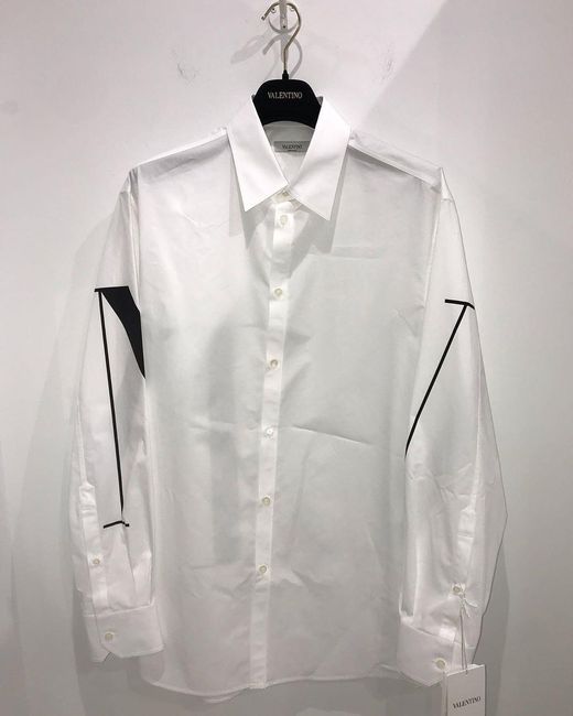 Valentino White Vltn Print Shirt for men