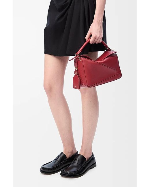 Loewe Red Small Featherlight Puzzle Bag