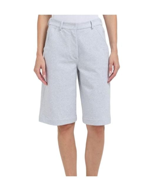 Brunello Cucinelli Gray Belt Loop Shorts