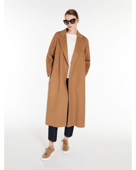 Max Mara Natural Long Wool Overcoat