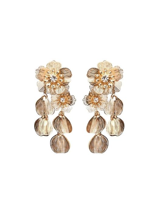 Carolina Herrera Metallic Flower Earrings