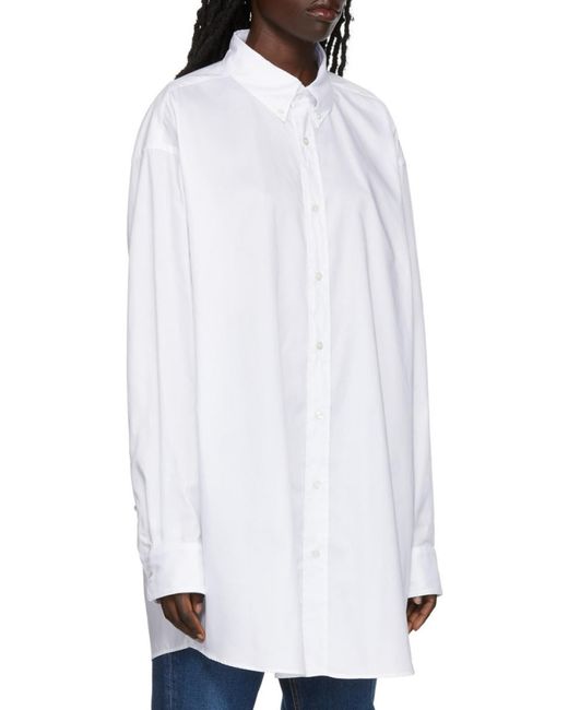 Maison Margiela White Buttoned Long-Sleeved Shirt for men
