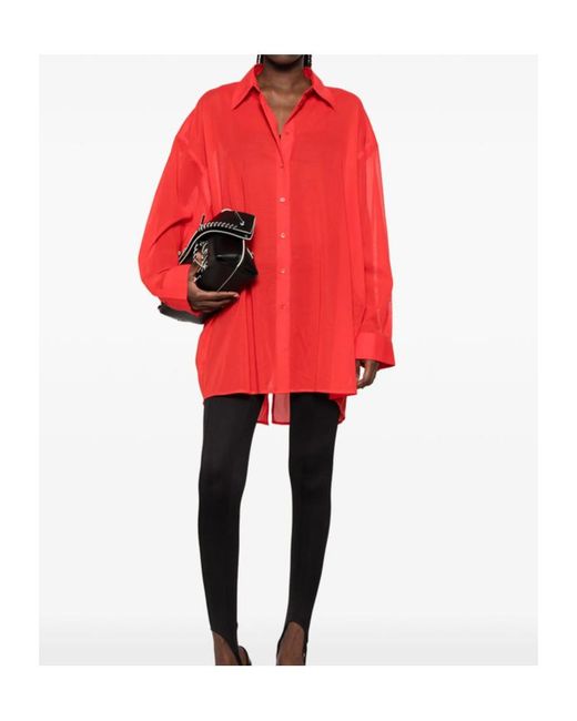 Frankie Shop Red Long-Sleeved Shirt