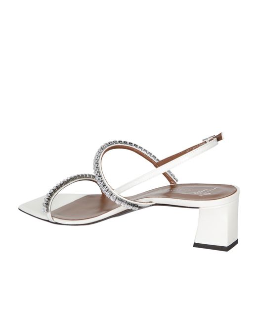 Giuseppe Zanotti Natural Valentiine Crystal Sandals