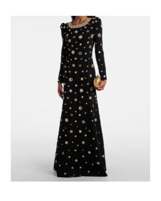 Jenny Packham Black Frency Embellished Gown